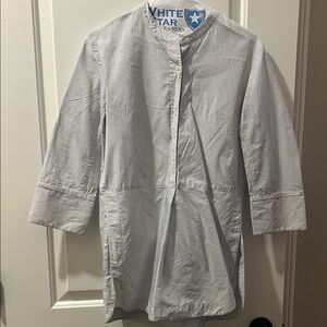 Vince Striped Navy Blouse